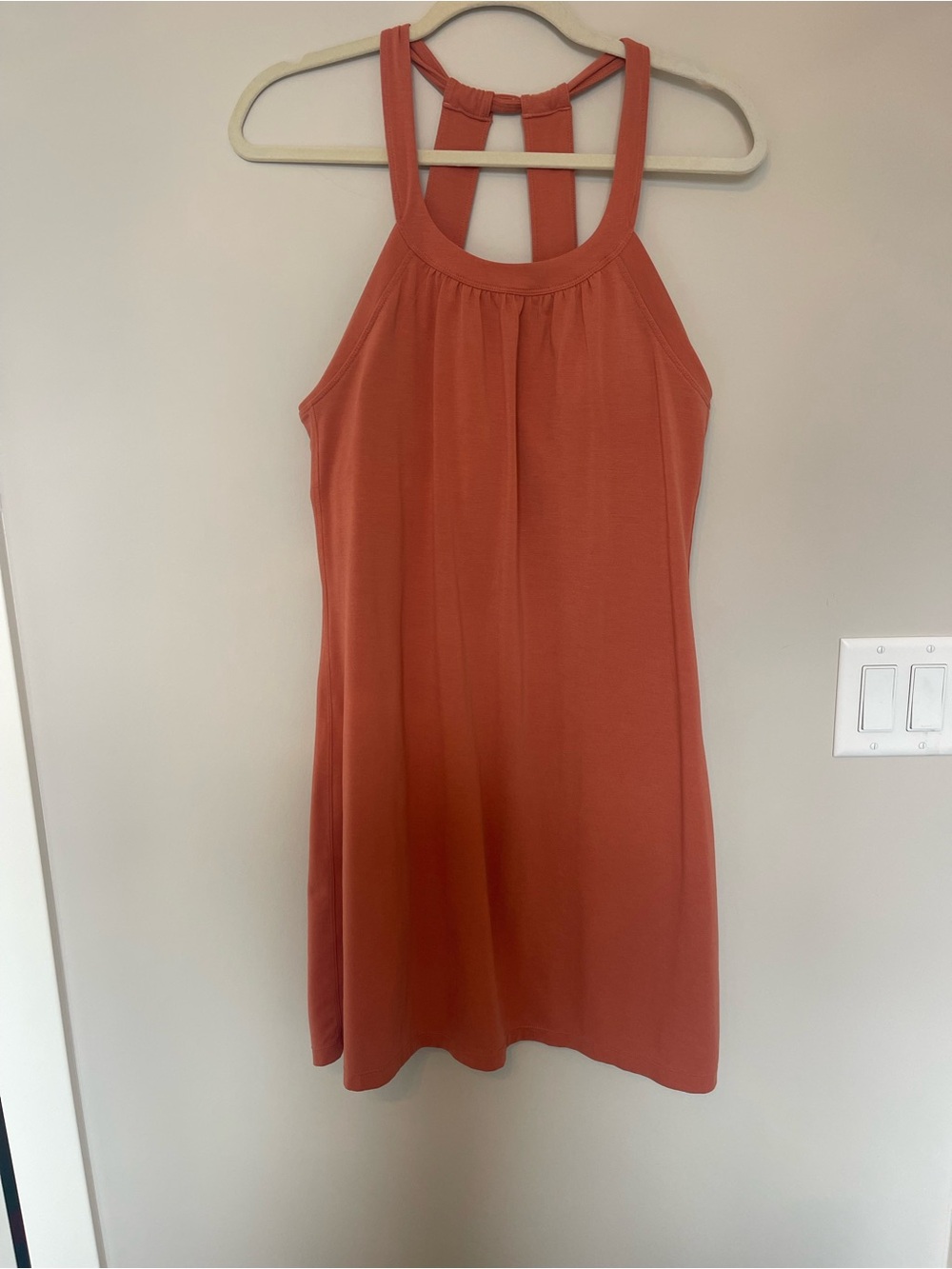Prana Rust Orange Halter Mini Dress